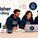 Team Fisher TheStripesBlog creative team collaborating on blog content, digital publishing, and content strategy