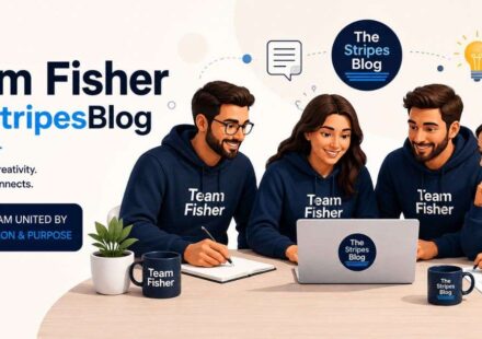 Team Fisher TheStripesBlog creative team collaborating on blog content, digital publishing, and content strategy